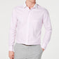Camisa masculina Tasso Elba Regular Fit com botões frontais e punhos franceses, rosa, tamanho GG
