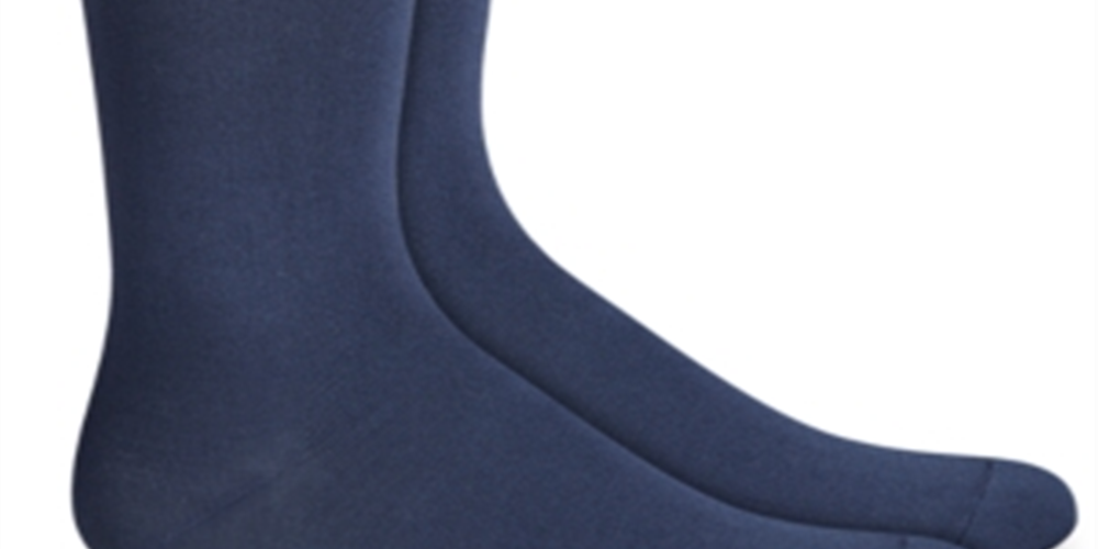 Meias Perry Ellis Masculinas Microluxe Flat Knit Meias Azul Marinho Tamanho 7-12