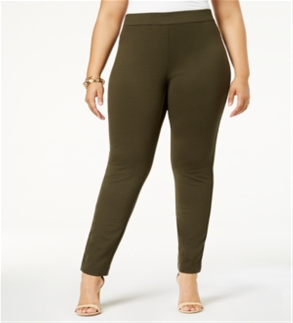 Calça feminina plus size skinny ponte da INC International Concepts, marrom, tamanho 16W