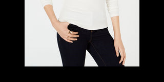 Blusa feminina Bar III com gola falsa canelada, branca, tamanho G