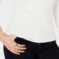 Blusa feminina Bar III com gola falsa canelada, branca, tamanho G