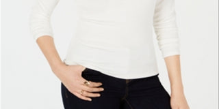 Blusa feminina Bar III com gola falsa canelada, branca, tamanho G