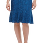 Vestido midi com babados e renda Kensie feminino, azul, tamanho 16