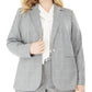 Terno blazer Calvin Klein feminino plus one com botões cinza, tamanho 14W
