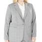 Terno blazer Calvin Klein feminino plus one com botões cinza, tamanho 14W