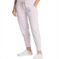 Calça de moletom feminina DKNY Sport Velour com estampa de logotipo, rosa, tamanho pequeno