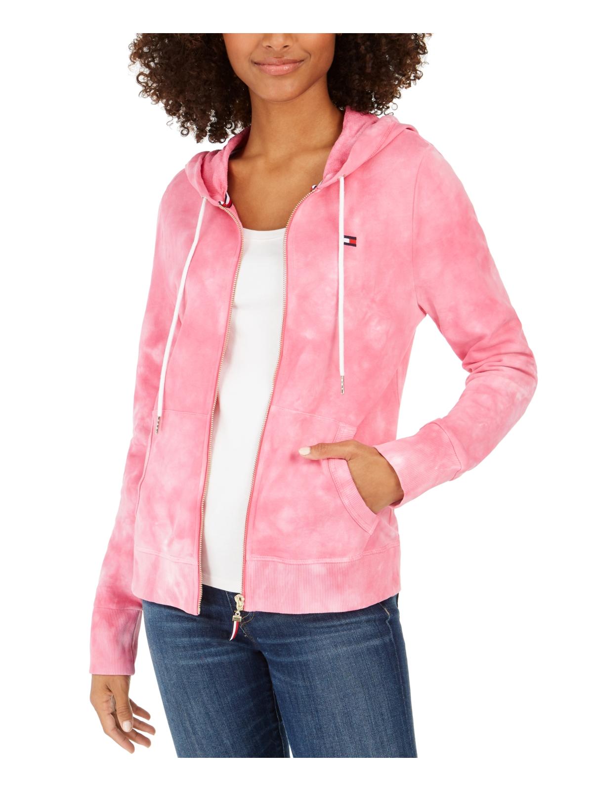 Moletom com capuz feminino Tommy Hilfiger rosa tamanho pequeno