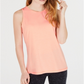 Ideology Regata feminina mesclada com decote em V e costas abertas, rosa, tamanho P