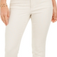 Calça jeans skinny feminina Charter Club com listras estampadas Bristol, creme, tamanho G