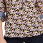 Tommy Hilfiger Blusa feminina com estampa de gola alta e zíper, preta, tamanho GG