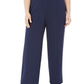 Calça de praia feminina JM Collection azul tamanho pequeno pequeno