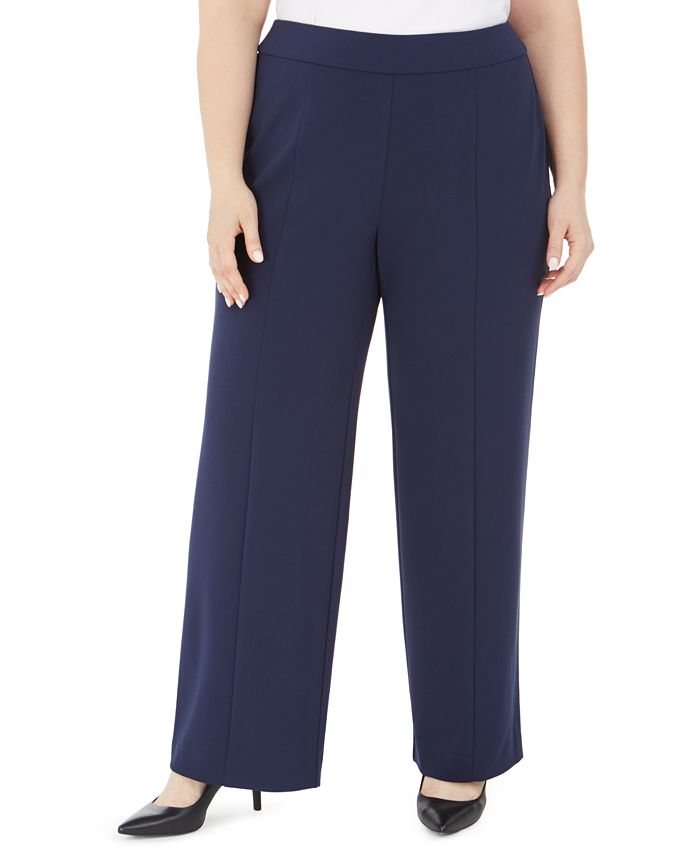 Calça de praia feminina JM Collection azul tamanho pequeno pequeno