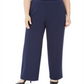 Calça de praia feminina JM Collection azul tamanho pequeno pequeno