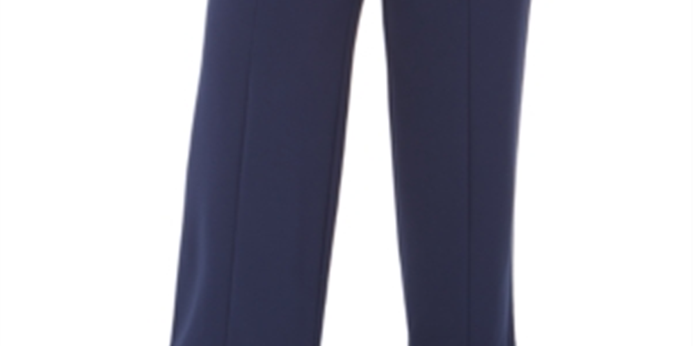 Calça de praia feminina JM Collection azul tamanho pequeno pequeno