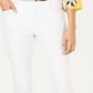 Calça feminina Charter Club Solid Newport Slim Leg Branca Tamanho 4 Petite