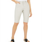 Bermuda feminina justa com cinto INC International Concepts, marrom, tamanho 4