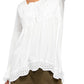 Top Sea of ​​Love Feminino Free People Branco Tamanho Grande