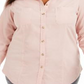 Camisa feminina Charter Club Ballet Ribbon Algodão Veludo Cotelê Rosa Tamanho 2X