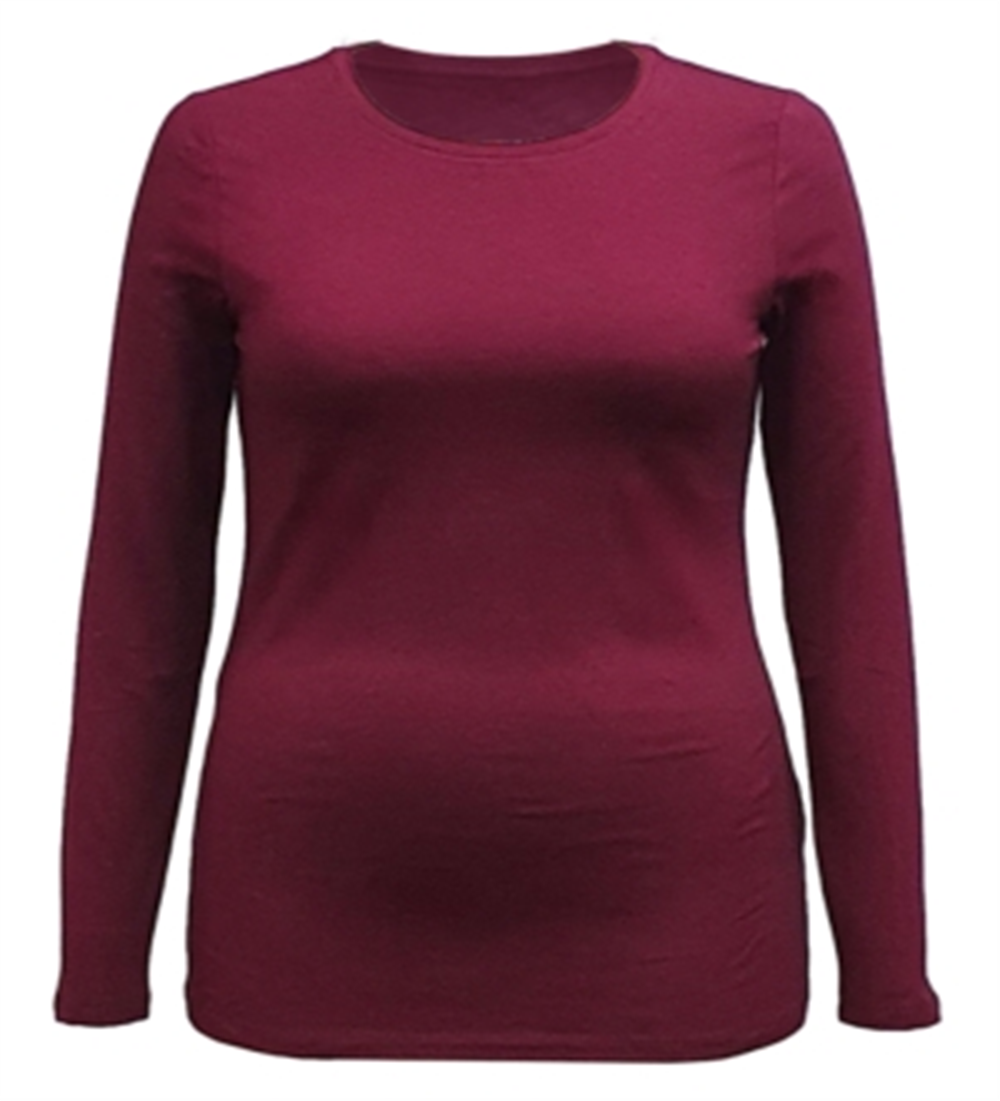 Blusa feminina de manga comprida Style &amp; Co, vinho, tamanho médio