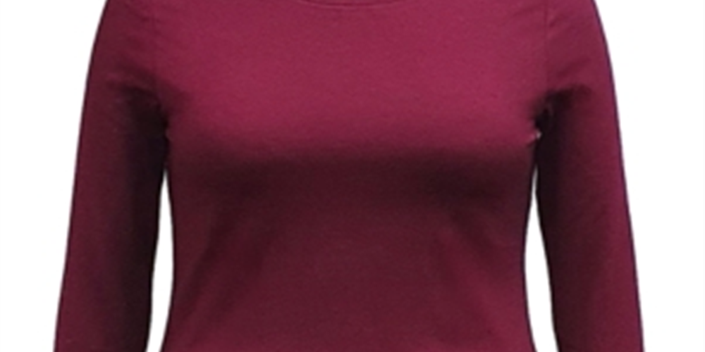 Blusa feminina de manga comprida Style &amp; Co, vinho, tamanho médio