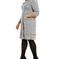Robbie Bee Vestido curto de malha plus size feminino cinza tamanho 1X