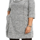 Robbie Bee Vestido curto de malha plus size feminino cinza tamanho 1X