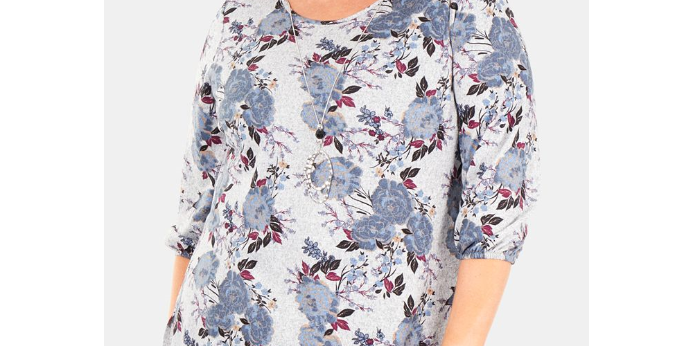 Coleção NY Feminina Plus Size Cano Alto e Baixo com Colar Rosa Tamanho 1X
