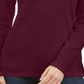 Karen Scott Blusa de gola alta feminina de algodão, vermelha, tamanho XX-G