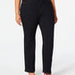 Calça jeans feminina com controle de barriga e perna reta da INC International Concepts, preta, tamanho 18W