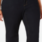 Calça jeans feminina com controle de barriga e perna reta da INC International Concepts, preta, tamanho 18W