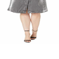 Vestido-camisa de cetim plus size Ralph Lauren feminino cinza, tamanho 18W