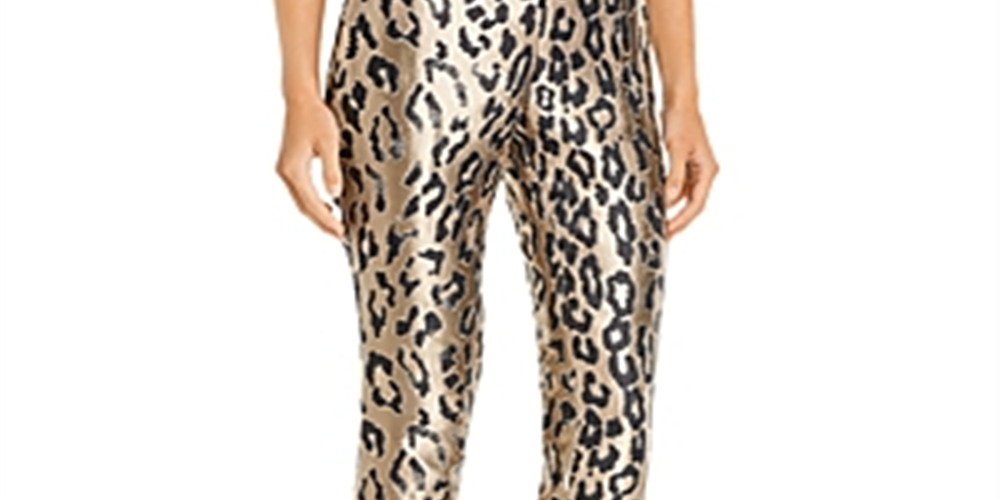 Calça feminina Vince Camuto com estampa animal, cinza, tamanho 14
