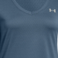 Camiseta Under Armour Tech SSV Ticker Feminina Cinza Tamanho P