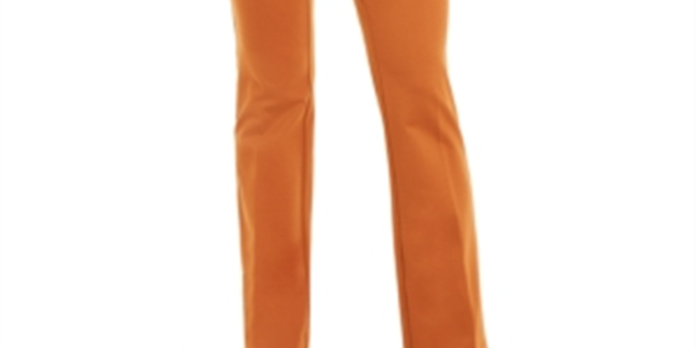 Calça de festa feminina Alfani reta laranja tamanho 6