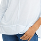Estilo &amp; Co Feminino Detalhe de Costura Alto Baixo Top Azul Tamanho Médio