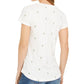 Camiseta feminina estampada com decote redondo, tamanho grande, branca, estilo &amp; co