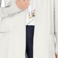 Cardigan feminino com frente aberta JM Collection, branco, tamanho X-S