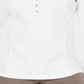 Karen Scott Top Henley Feminino de Algodão com Ilhós Frontais Branco Tamanho Pequeno P/M