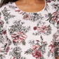 Karen Scott Blusa Feminina Estampada Decote Redondo Branca Tamanho Grande