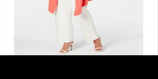 Cardigan feminino Anne Klein coral manga comprida aberto laranja tamanho 0X