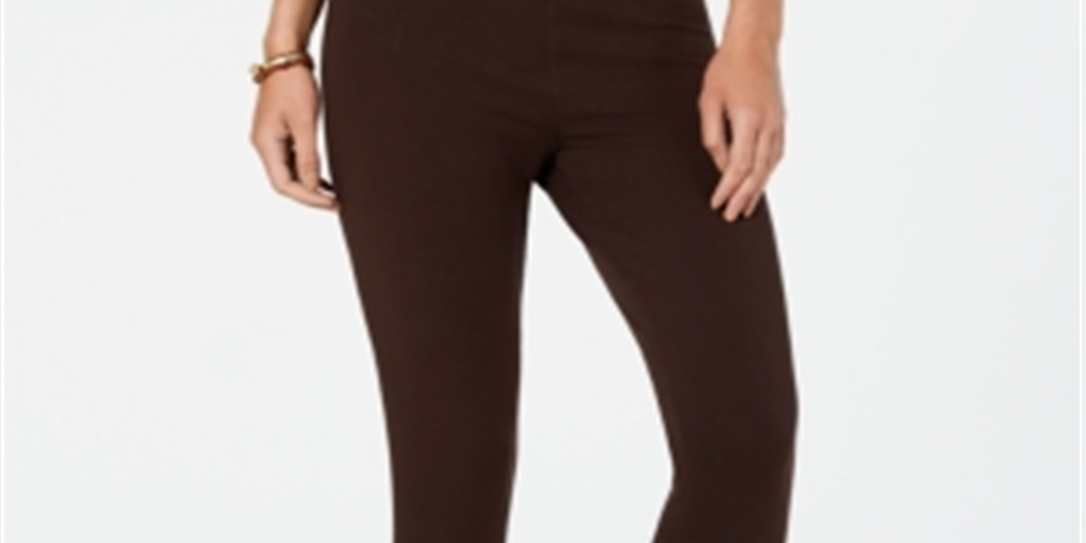 Leggings femininas estilo &amp; co, marrom, tamanho pequeno, P