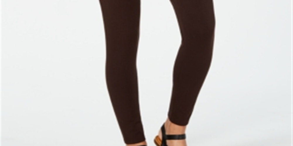 Leggings femininas estilo &amp; co, marrom, tamanho pequeno, P