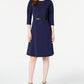Vestido Calvin Klein Feminino Azul com Cinto e Elástico Tamanho 10P