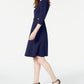 Vestido Calvin Klein Feminino Azul com Cinto e Elástico Tamanho 10P