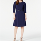 Vestido Calvin Klein Feminino Azul com Cinto e Elástico Tamanho 10P