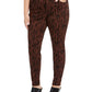 Calça jeans skinny feminina com estampa de tigre e cintura média da INC International Concepts, marrom, tamanho 20W
