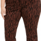 Calça jeans skinny feminina com estampa de tigre e cintura média da INC International Concepts, marrom, tamanho 20W