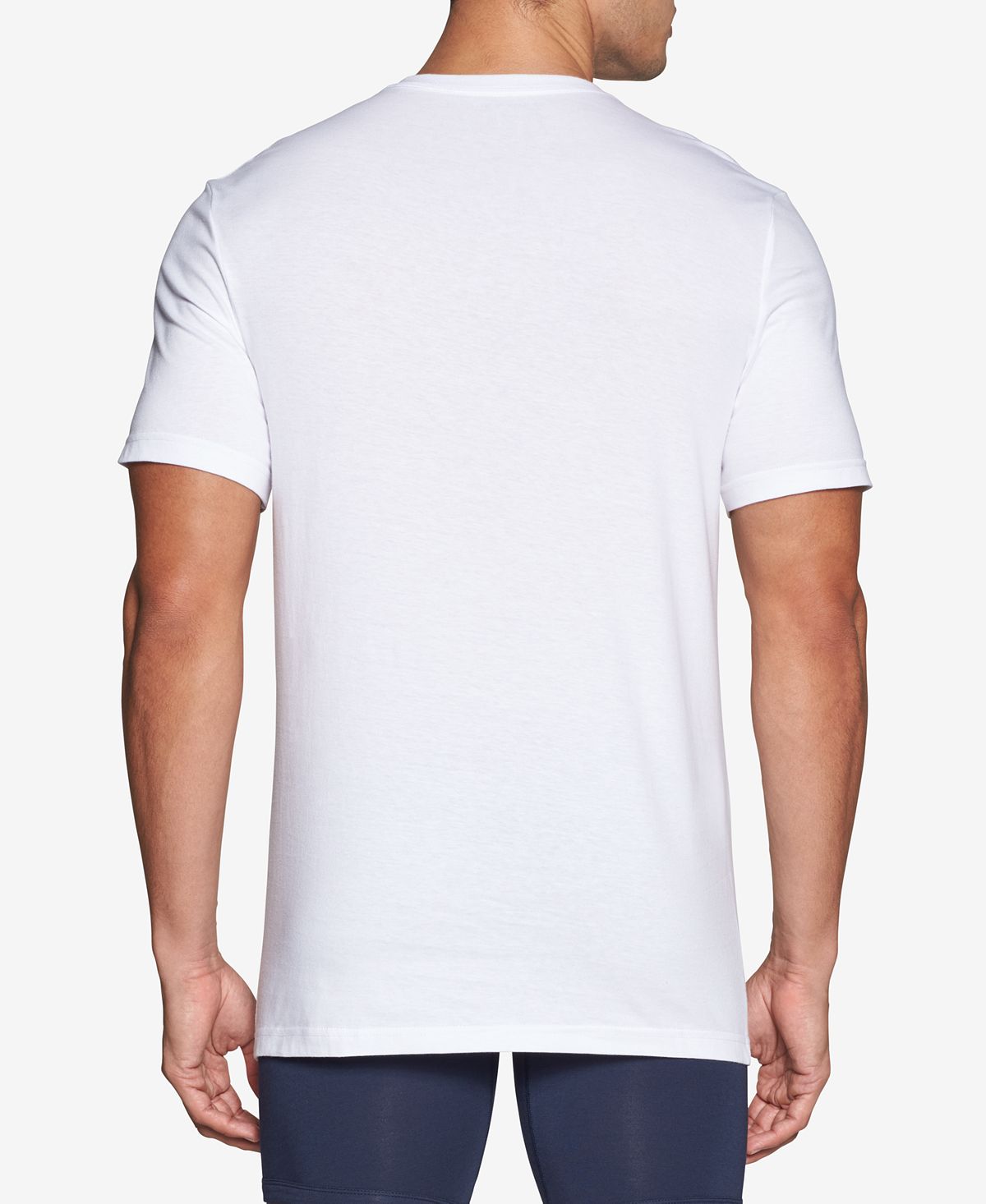 Camiseta Tommy Hilfiger Masculina com Gola V, Pacote Econômico, 4 unidades, Branca, Tamanho Grande