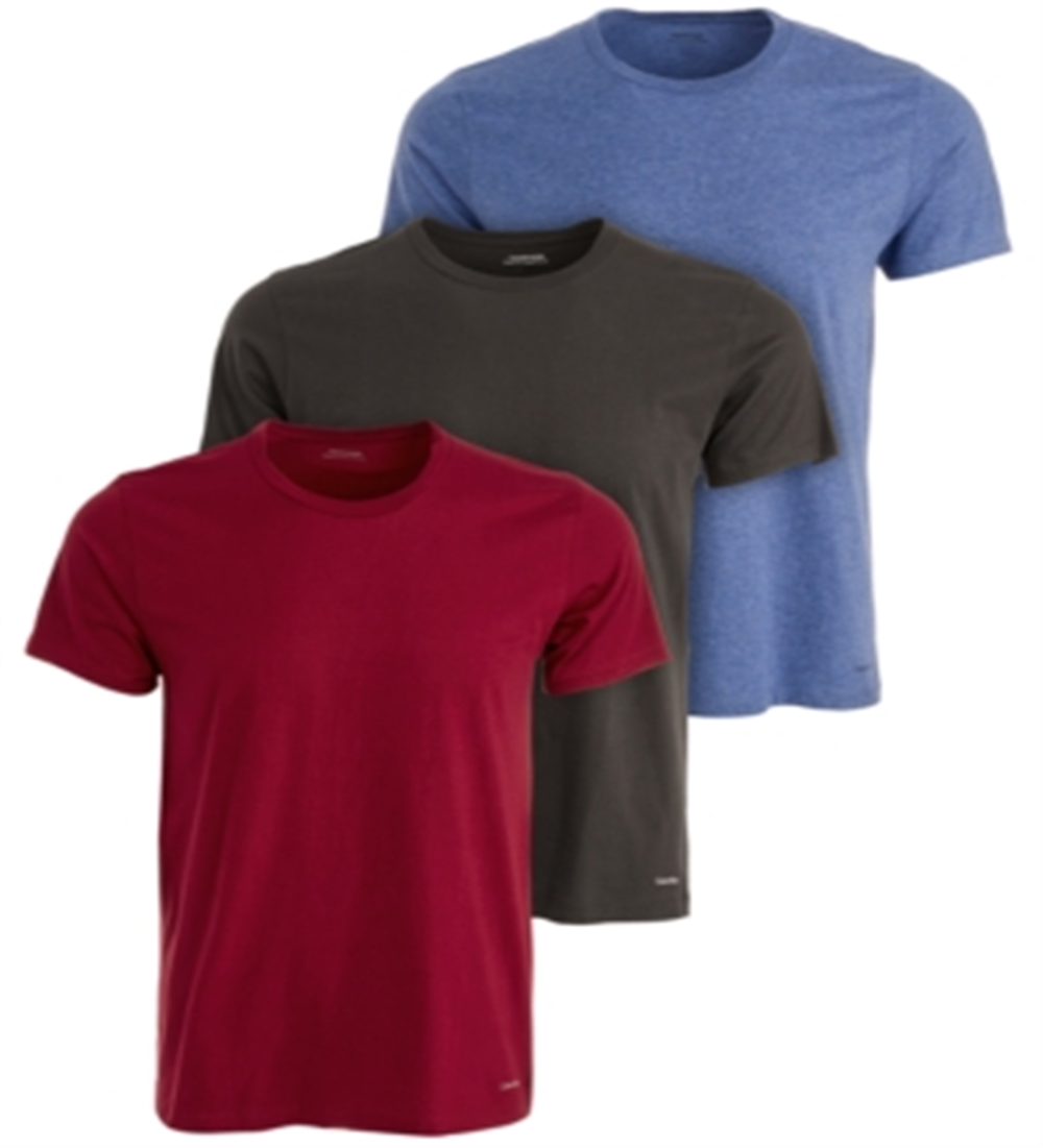 Camiseta Calvin Klein Masculina Gola Redonda Ajuste Clássico Pacote com 3 Roxa Tamanho P