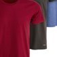 Camiseta Calvin Klein Masculina Gola Redonda Ajuste Clássico Pacote com 3 Roxa Tamanho P